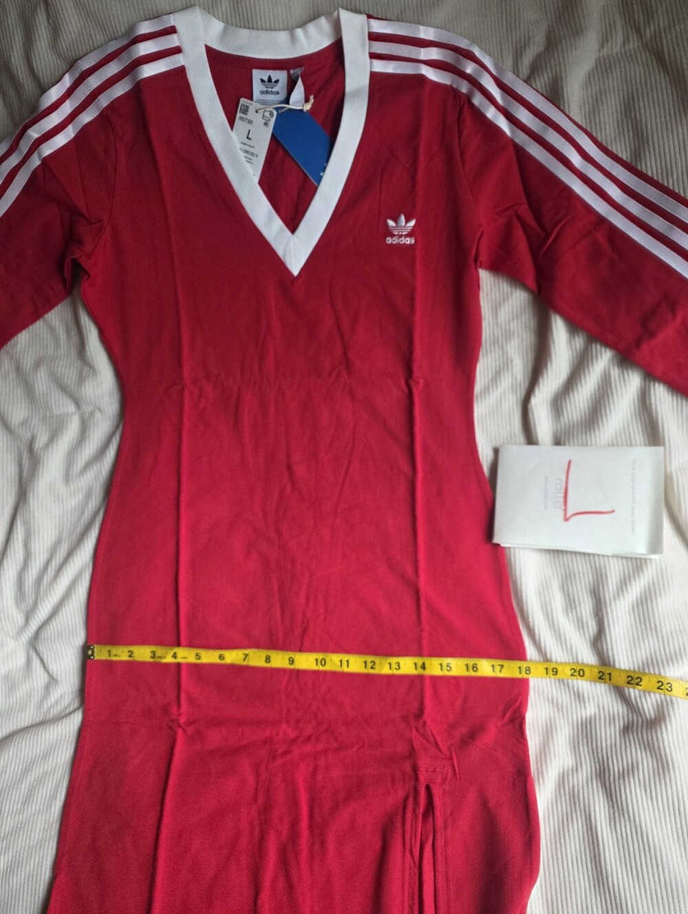 Adidas Maxi Dress red w/ tri-stripes BNWT!!! - Picture 16 of 16